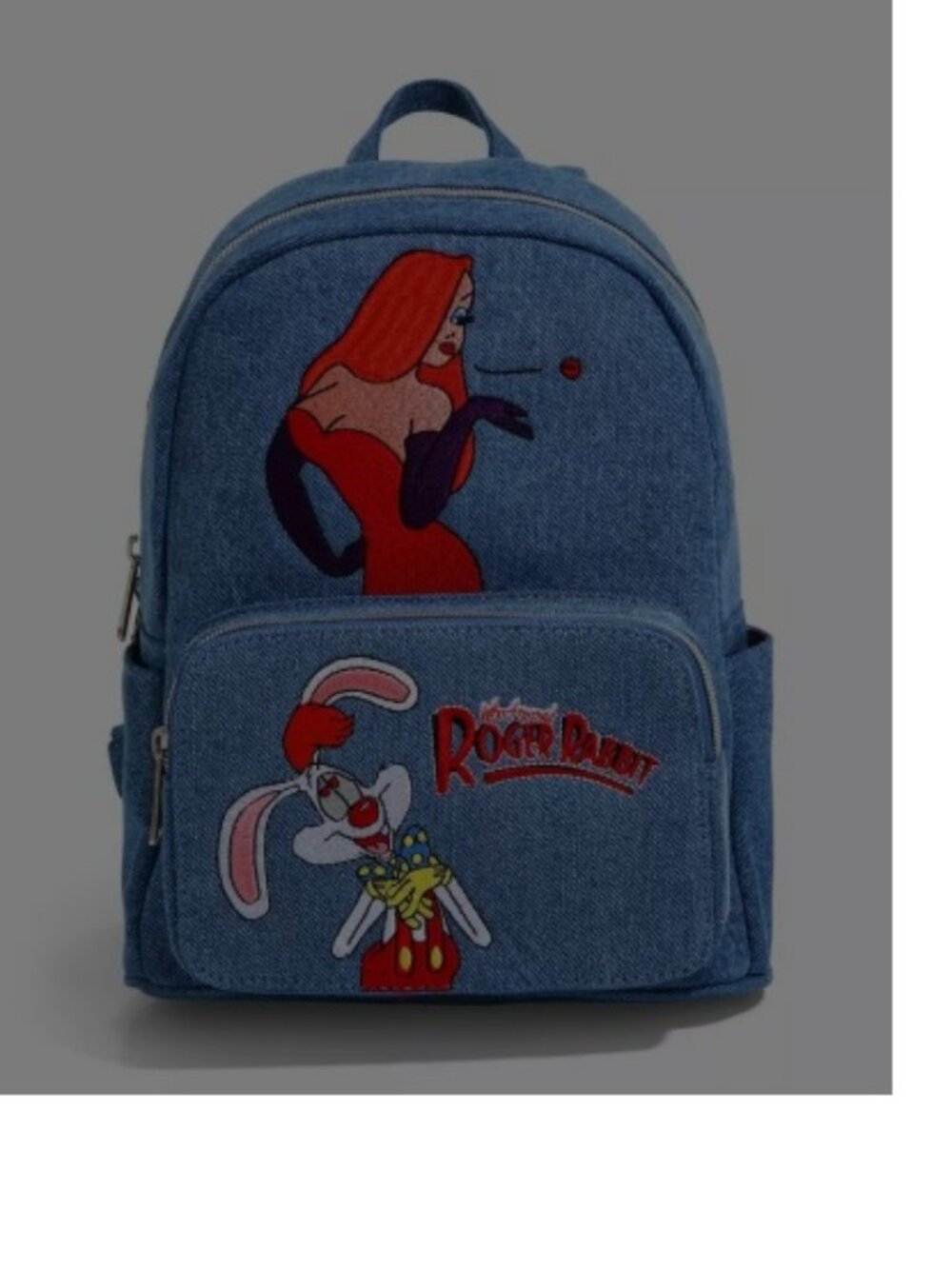 Cakeworthy Disney Who Framed Roger Rabbit Jessica Rabbit Denim Mini Backpack NWT